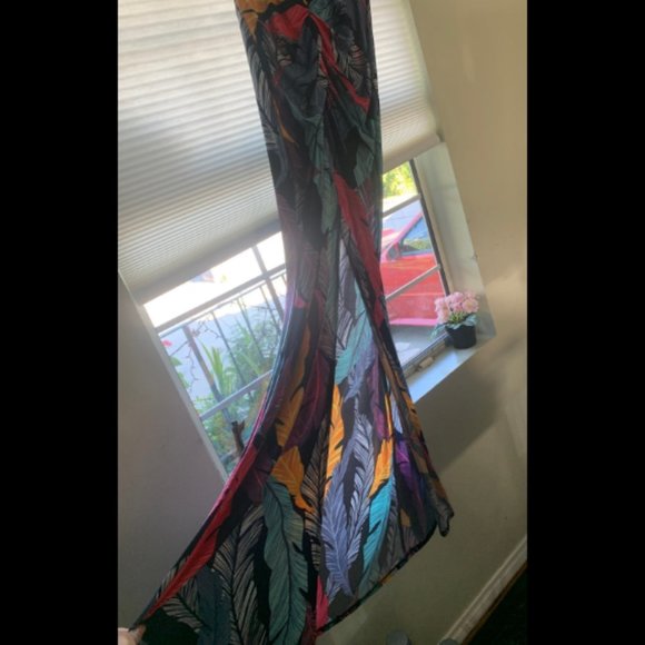 Summer Maxi Print Dress w Slits - Picture 3 of 4